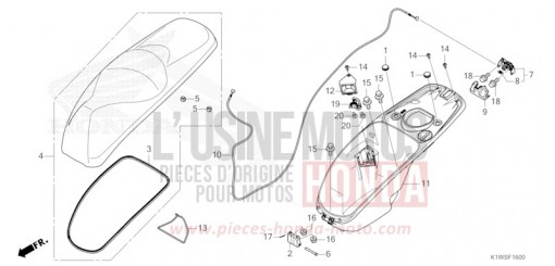 LUGGAGE BOX/SEAT SH350ASS de 2025